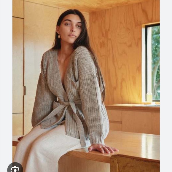 First Rite Jude Cardigan in Undyed Fog Size Small - Picture 6 of 14